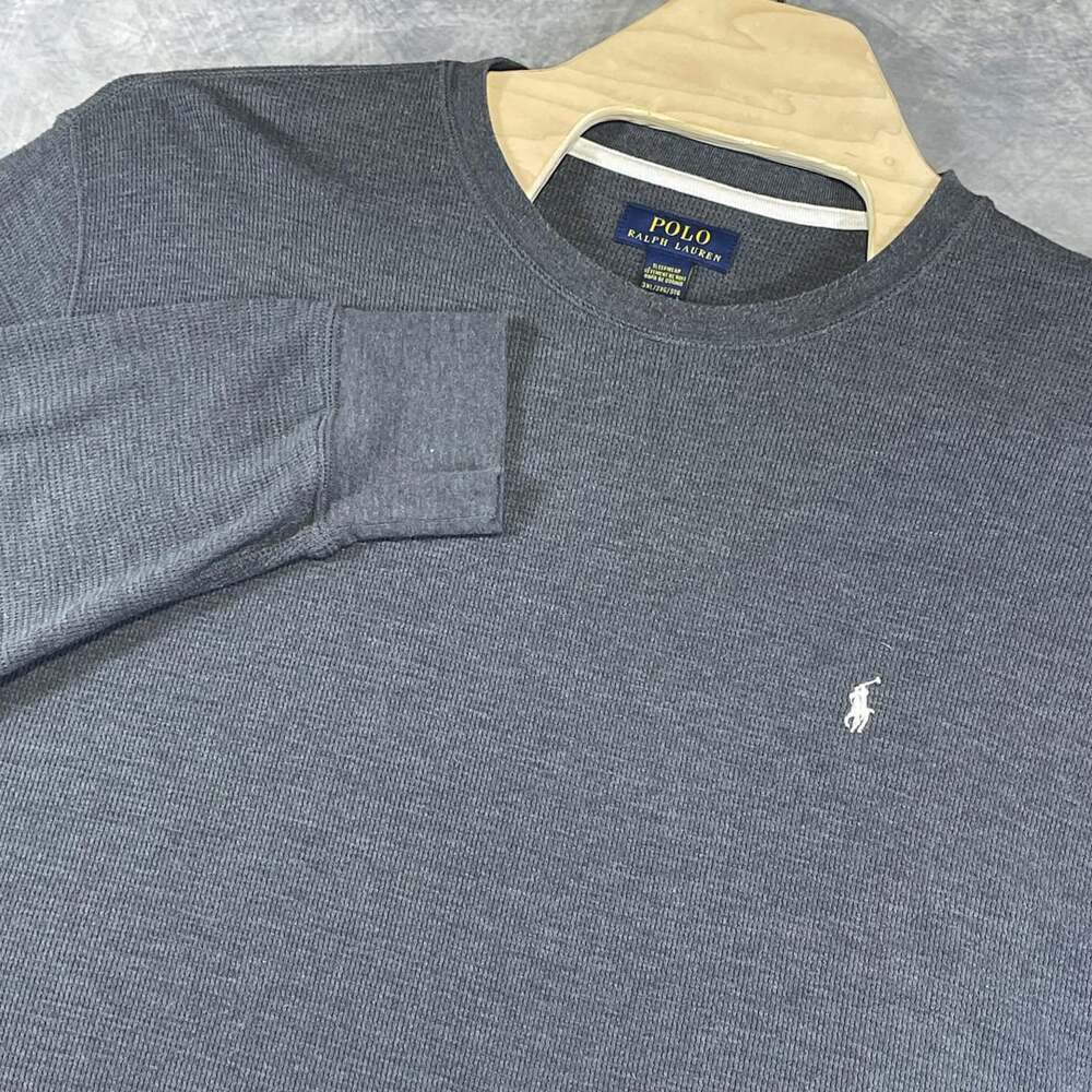 Polo Ralph Lauren Thermal Shirt Size 3XL Dark Gray Long Sleeve Crewneck